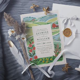 Invitation Mariage rustique élégant moderne de ferme et de ch