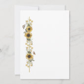 Invitation Mariage Rustique & Élégant Papillon Tournesol (Dos)