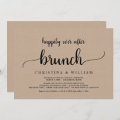 Invitation Mariage rustique Elopement Heureux Jamais Après Br (Devant / Derrière)