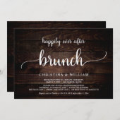 Invitation Mariage rustique Elopement Heureux Jamais Après Br (Devant / Derrière)