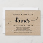 Invitation Mariage Rustique Elopement Heureux Jamais Après Le (Devant)