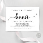 Invitation Mariage Rustique Elopement Heureux Jamais Après Le<br><div class="desc">Magnifique Happily Ever After Dinner Invitation,  Mariage Elopement Faire-part / Invitation carte,  dans un design rustique,  simple,  minimaliste. C'est parfait pour votre réception de mariage et fête post-mariage. Ajoutez vos détails dans la police correspondante / lettrage. #TeeshaDerrick</div>