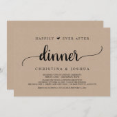 Invitation Mariage Rustique Elopement Heureux Jamais Après Le (Devant / Derrière)