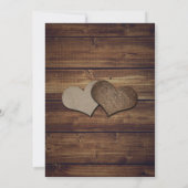 Invitation Mariage Rustique en Bois avec Pot Mason et Cœurs d (Dos)