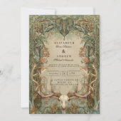 Invitation Mariage Rustique en Bois d'Automne (Devant)