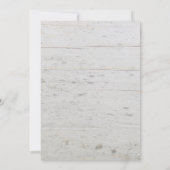 Invitation Mariage rustique en bois de grange de pays Enregis (Dos)