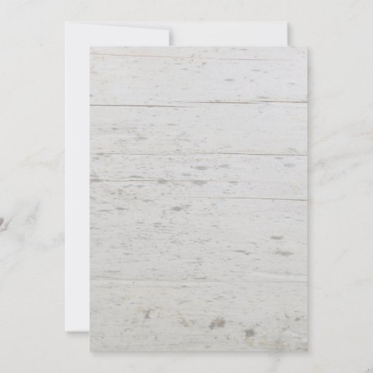 Invitation Mariage rustique en bois de grange de pays Enregis (Dos)