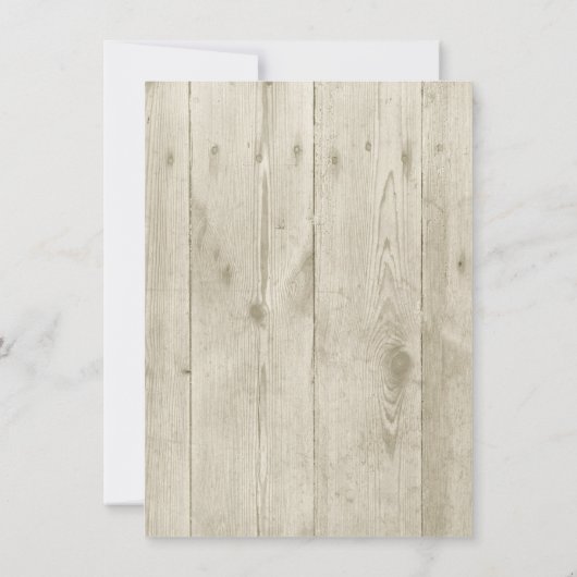 Invitation Mariage rustique en bois Enregistrer la date Faire (Dos)