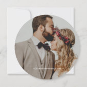 Invitation Mariage rustique en bois Enregistrer la date Photo (Dos)