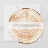 Invitation Mariage rustique en bois Enregistrer la date sur l (Dos)