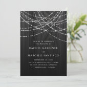 Invitation Mariage rustique en bois noir (Debout devant)