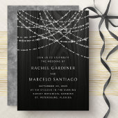 Invitation Mariage rustique en bois noir