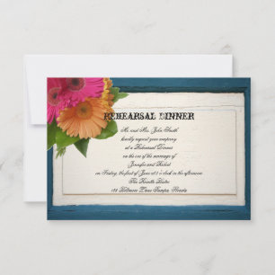 Invitation Mariage rustique en bois peint