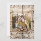 Invitation Mariage rustique en dentelle florale romantique vi (Dos)