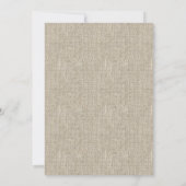 Invitation Mariage Rustique en Toile de Jute (Dos)