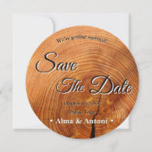 Invitation Mariage rustique Enregistrer la date conception du (Devant)