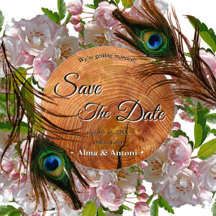 Invitation Mariage rustique Enregistrer la date conception du