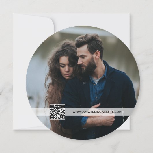 Invitation Mariage rustique Enregistrer la date Photo sur le  (Dos)