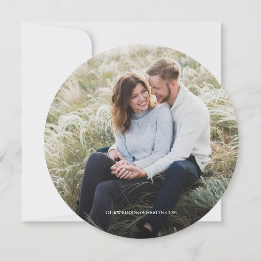 Invitation Mariage rustique Enregistrer la photo de date Barr (Dos)