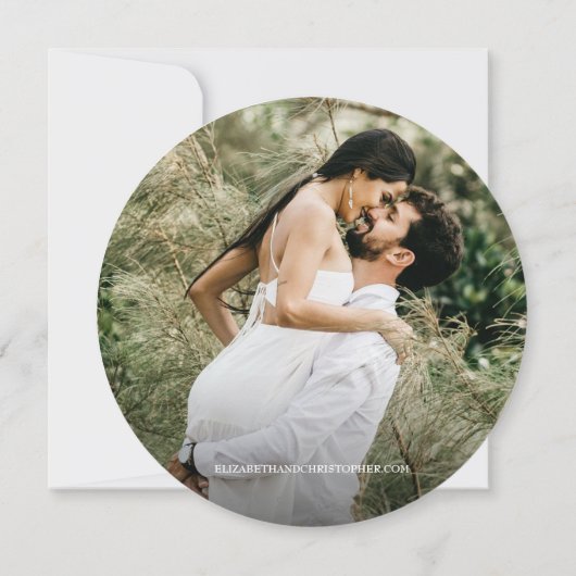 Invitation Mariage rustique Enregistrer la photo de la date W (Dos)