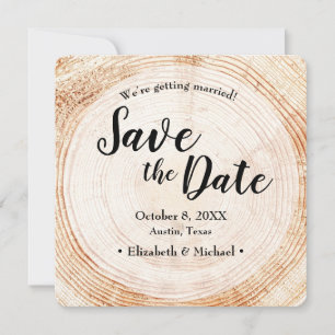 Invitation Mariage rustique Enregistrer la photo de la date W