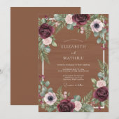 Invitation Mariage rustique et maussade (Devant / Derrière)