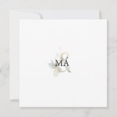 Invitation Mariage Rustique Eucalyptus Vert Doré (Dos)