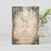 Invitation Mariage Rustique Fleur sauvage Garden (Debout devant)