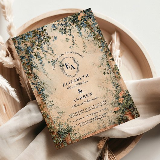 Invitation Mariage Rustique Fleur sauvage Garden