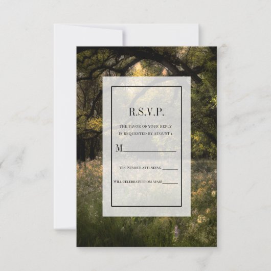 Invitation Mariage rustique Floral Enchanted Forest Tree RSVP (Devant)