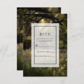 Invitation Mariage rustique Floral Enchanted Forest Tree RSVP (Devant / Derrière)