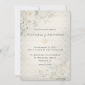 Invitation Mariage Rustique Floral Vintage (Devant)