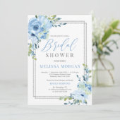 Invitation Mariage rustique géométrique et floral argenté et (Debout devant)