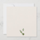 Invitation Mariage rustique Grain vert Foliage sur mesure (Dos)