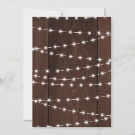 Invitation Mariage rustique grange de bois tournesol en bois (Dos)