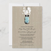 Invitation Mariage rustique Hanging Mason Jar (Devant)