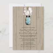 Invitation Mariage rustique Hanging Mason Jar (Devant)