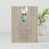 Invitation Mariage rustique Hanging Mason Jar (Debout devant)