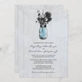 Invitation Mariage rustique Hanging Mason Jar (Devant / Derrière)
