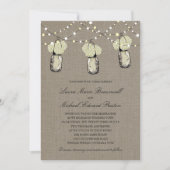 Invitation Mariage rustique Hanging Mason Jar Hydrangea (Devant)