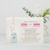 Invitation MARIAGE RUSTIQUE INVITER mignon mâle jarre amour c (Debout devant)