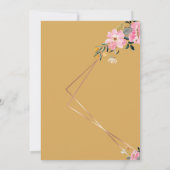 Invitation Mariage rustique jaune floral  (Dos)
