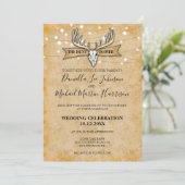Invitation Mariage Rustique La Chasse Est Finie (Debout devant)