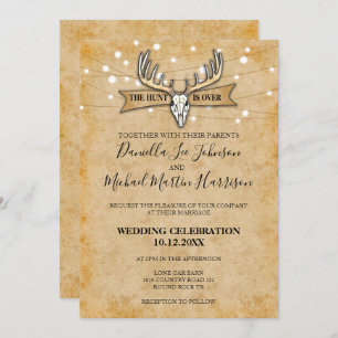 Invitation Mariage Rustique La Chasse Est Finie