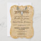 Invitation Mariage Rustique La Chasse Est Finie (Devant)