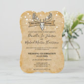 Invitation Mariage Rustique La Chasse Est Finie (Debout devant)