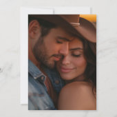 Invitation Mariage rustique Lumière de la grange Photo Enregi (Dos)