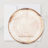 Invitation Mariage rustique main Script coupe bois coupe tran (Dos)