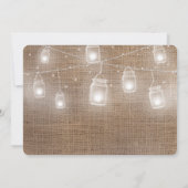 Invitation Mariage Rustique Manger Boire et se Marier Photo (Dos)