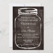 Invitation mariage rustique mason jar (Devant)